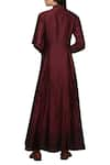 Shop_Integument_Wine Chanderi Maxi Dress_at_Aza_Fashions