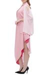 Buy_Fahd Khatri_Pink Asymmetric Draped Dress_Online_at_Aza_Fashions
