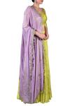 Nautanky_Purple Chanderi, Chiffon Thread, Zari Round Embroidered Lehenga Set _Online_at_Aza_Fashions