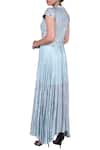 Shop_Nautanky_Blue Cotton Embroidered V Neck Floral Maxi Dress _Online_at_Aza_Fashions