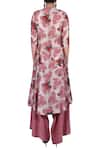 Shop_Nautanky_Pink Embroidery Printed Asymmetric Kurta With Draped Pants  _at_Aza_Fashions