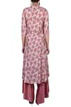 Shop_Nautanky_Off White Printed Round Asymmetric Kurta With Draped Pants  _at_Aza_Fashions