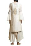 Shop_Sue Mue_Off White Kurta And Draped Pants With Flared Sleeves _at_Aza_Fashions