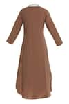 Shop_Bohame_Brown Round Draped Midi Dress  _Online_at_Aza_Fashions