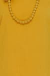 Bohame_Yellow Round Draped Silk Dress _at_Aza_Fashions