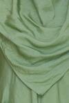 Bohame_Green Cowl Silk Asymmetric Draped Top _at_Aza_Fashions