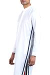 Mr. Ajay Kumar_White Linen Kurta Set_Online_at_Aza_Fashions