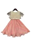 Shop_FAYON KIDS_Multi Color Organza Silk Striped Lehenga With Blouse _at_Aza_Fashions