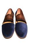 Shop_Artimen_Blue Plain Dual Toned Cutout Loafers _at_Aza_Fashions