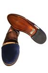 Buy_Artimen_Blue Plain Dual Toned Cutout Loafers _Online_at_Aza_Fashions