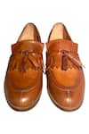 Shop_Artimen_Brown Plain Leather Tassel Loafers _at_Aza_Fashions