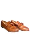 Artimen_Brown Plain Leather Tassel Loafers _Online_at_Aza_Fashions