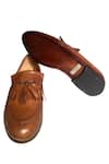 Buy_Artimen_Brown Plain Leather Tassel Loafers _Online_at_Aza_Fashions
