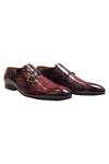 Artimen_Maroon Plain Buckle Strap Monks  _Online_at_Aza_Fashions