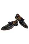 Buy_Artimen_Black Plain Kiltie Bow Block Heel Loafers  _at_Aza_Fashions