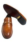 Buy_Artimen_Brown Plain Horsebit Block Heel Loafers  _Online_at_Aza_Fashions