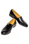 Buy_Artimen_Black Plain Leather Stack Heel Shoes  _at_Aza_Fashions