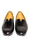 Shop_Artimen_Black Plain Leather Stack Heel Shoes  _at_Aza_Fashions