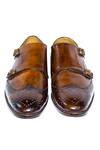Shop_Artimen_Brown Handcrafted Monk Strap Brogue Shoes _at_Aza_Fashions