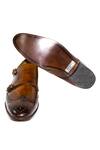 Buy_Artimen_Brown Handcrafted Monk Strap Brogue Shoes _Online_at_Aza_Fashions