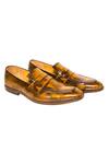 Artimen_Brown Block Heel Square Toe Shoes_Online_at_Aza_Fashions