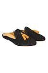 Artimen_Black Plain Tassel Detail Mules _Online_at_Aza_Fashions