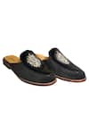 Artimen_Black Embroidered Mules _Online_at_Aza_Fashions