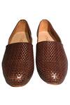 Shop_Artimen_Brown Plain Classic Wooven Shoes  _at_Aza_Fashions