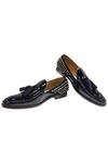Buy_Artimen_Black Plain Tassel Loafers With Spikes _at_Aza_Fashions
