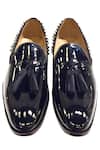 Shop_Artimen_Black Plain Tassel Loafers With Spikes _at_Aza_Fashions