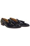 Artimen_Black Plain Tassel Loafers With Spikes _Online_at_Aza_Fashions
