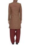 Shop_Sva By Sonam & Paras Modi_Maroon Sherwani Kurta And Dhoti Pant Set_at_Aza_Fashions