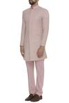 Sva By Sonam & Paras Modi Pink Raw Silk Embroidered Sequin Embellished Sherwani And Pleated Pants Online at Aza Fashions Sva By Sonam & Paras Modi_Pink Raw Silk Embroidered Sequin Embellished Sherwani And Pleated Pants _Online_at_Aza_Fashions