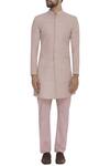 Buy Sva By Sonam & Paras Modi Pink Raw Silk Embroidered Sequin Embellished Sherwani And Pleated Pants Online at Aza Fashions Buy_Sva By Sonam & Paras Modi_Pink Raw Silk Embroidered Sequin Embellished Sherwani And Pleated Pants _Online_at_Aza_Fashions