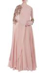 Buy_Bhumika Sharma_Pink Cape Coin Embroidered Gown_at_Aza_Fashions