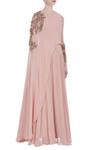 Buy_Bhumika Sharma_Pink Cape Coin Embroidered Gown_Online_at_Aza_Fashions