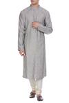 Buy_Rar Studio_Blue Aari Embroidered Kurta_at_Aza_Fashions