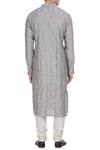 Shop_Rar Studio_Blue Aari Embroidered Kurta_at_Aza_Fashions