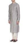Buy_Rar Studio_Blue Aari Embroidered Kurta_Online_at_Aza_Fashions