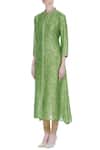 Buy_Manasi Sengupta_Green Bamber Silk Embroidery Floral Round Asymmetric Hemine Kurta Set  _Online_at_Aza_Fashions