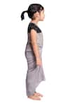 Neha Gursahani_Grey Cotton, Lycra Embroidery Draped Dress With Churidar _Online_at_Aza_Fashions