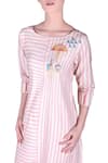 Nautanky_Pink Cotton Stripe Kurta With Pants  _Online_at_Aza_Fashions