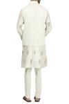 Shop_Rohit Bal_Off White Aari Embroidered Bandi_at_Aza_Fashions