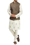 Buy_Rohit Bal_Brown Machine Embroidered Bandi_at_Aza_Fashions