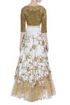 Shop_Neha Mehta Couture_Ivory Hand Embroidered Zardozi Lehenga Set_at_Aza_Fashions