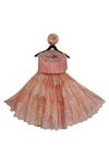 Buy_FAYON KIDS_Peach Tassel Crop Top With Embroidered Lehenga _at_Aza_Fashions