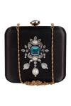 Buy Puneet Gupta Black Gold Zardozi Embroidered Box Clutch at Aza Fashions Buy_Puneet Gupta_Black Gold Zardozi Embroidered Box Clutch _at_Aza_Fashions
