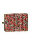 Puneet Gupta_Red Authentic Printed Jewellery Folder With Tie-up _Online_at_Aza_Fashions