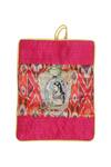 Buy_Puneet Gupta_Pink Rajasthani Print Jewellery Folder With Tie-up _at_Aza_Fashions