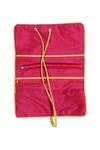 Puneet Gupta_Pink Rajasthani Print Jewellery Folder With Tie-up _Online_at_Aza_Fashions